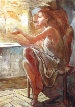 Ptaki 100x140 cm 2006